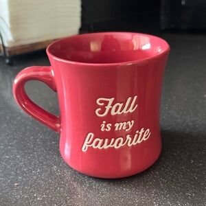 Red Ceramic Mug - Fall is My Favorite